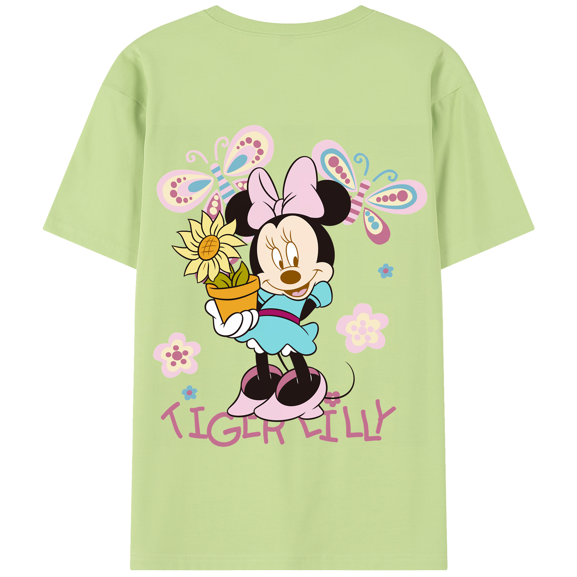 （画像用） ミッキーマウス Mickey Mouse 綿100％半袖Tシャツ（背面プリント）